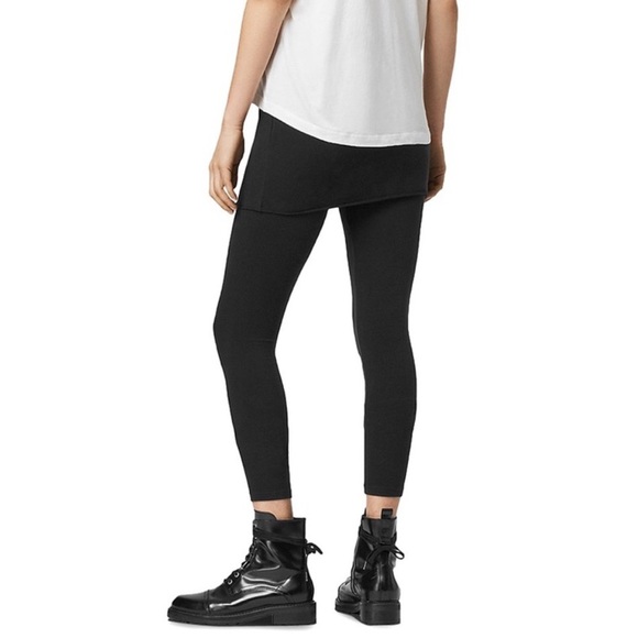 all saints leggings with skirt